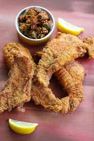 What's better to pair with catfish . Southern Fried Catfish With Jollof Seasoning Food Fidelity