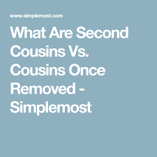 Understand The Difference Between Second Cousins And Cousins Once Removed How To Remove Second Cousin Cousins