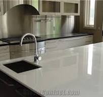 Super Pure White Nano Glass Stone Kitchen Countertops