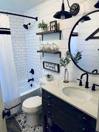50 Stunning Farmhouse Bathroom Remodel Ideas On A Budget White Bathroom Decor Small Bathroom Decor Bathroom Decor