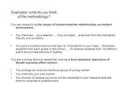 Jul 19, 2021 · for example, be sure you have a large enough sample size to be able to generalize and make recommendations based upon the findings. Research Methodologies Quantitative Examples Opinion Poll Questionnaire Observing With A Tally Sheet Pros And Cons Ppt Download