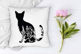 Download Floral Cat Svg Flower Cat Svg Cut Files Cat Clipart By Doodle Cloud Studio Thehungryjpeg Com