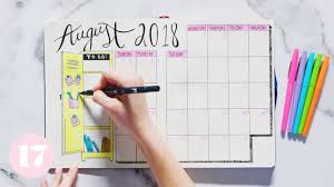 These bujo layout ideas are great for students, moms, and more. August 2018 Bullet Journal Setup Plan With Me Youtube