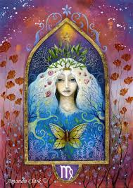 Print Titled Virgo By Amanda Clark Zodiac Art Etsy Virgo Art Zodiac Art Art