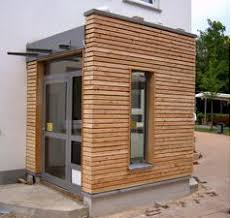 Windfang Holz Hauswand Haus Erweiterungen Anbau Haus