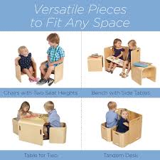 Ecr4kids Bentwood Multipurpose Table And Chair Set 16 X 26 6 Rectangular Activity Table Kids Table And Chairs Multipurpose Table Table And Chair Sets
