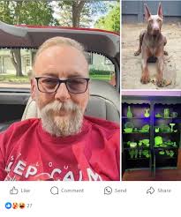 Dude is a complete fraud. Dog and "uranium glass" photo were pulled from  the internet. A liar who is probably using a fake name (I'm assuming actual  name is listed