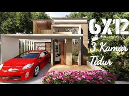 Walaupun terlihat kecil dan mungil namun rumah tersebut bisa memuat 2 ruang untuk tidur,dapur,kamar mandi serta ruang tamu. Desain Rumah 6x12 1 Lantai 3 Kamar Tidur Minimalis Modern Small House Design Youtube