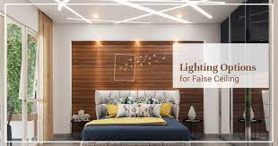 A contemporary, well lit reception hall with bespoke original dropped ceiling developed by sporadicspace and a balcony overlooking the dining room with views of the chandelier. Fancy False Ceiling Lights For Your Home
