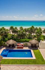 Sol Y Luna Mexico Private Pool Jacuzzi Sea View 20 Persons Villa Sol Y Luna Is An Oceanfront Villa With A Priv Luxury Rentals Rent A Villa Cancun Villas