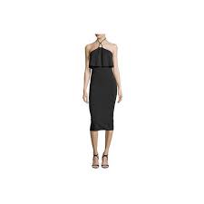 Trina Turk Soozy Ponte Halter Cocktail Dress 438 Liked On Polyvore Featuring Dresses Black Halte Midi Cocktail Dress Pinterest Outfits Halter Midi Dress