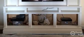 The advantages of diy modern tv wall units for hall. Downright Simple Diy Tv Built In Wall Unit