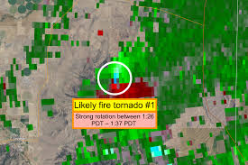 Severe weather has been reported by spotters or indicated by radar. Fire Tornado Erupts In California Triggering Rare Warning The Washington Post