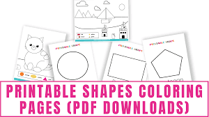 These alphabet coloring sheets will help little ones identify uppercase and lowercase versions of each letter. Printable Shapes Coloring Pages Pdfs Freebie Finding Mom