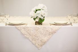 chagne blush lace tablecloth