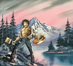 Epic Bob Ross Painting Printed Poster Bob Ross Parody Bob Ross Paintings Funny Art