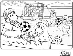 You can either choose to color your drawings online or. Saraapril In Club Penguin Soccer Coloring Page Penguin Coloring Pages Penguin Coloring Club Penguin