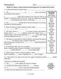 Exploring Atoms 8th 9th Grade Worksheet Chemistry Worksheets Biology Lesson Plans Scientific Method Lesson
