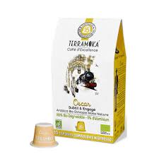 I really like the nespresso coffee from my new nespresso pod coffee machine. Oscar Nespresso Compatible Biodegradable Organic Coffee Capsules Terra Moka