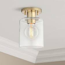 Mitzi Neko 5 1 2 Wide Aged Brass Ceiling Light 46m86 Lamps Plus Brass Ceiling Light Ceiling Lights Ceiling Light Design
