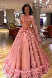 Luxury Tulle Sleeveless Ball Gown Prom Dress With Flowers Princess Wedding Dresses N1832 Prom Dresses Ball Gown Prom Dresses Sleeveless Pink Ball Gown