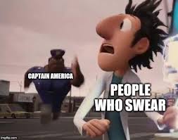 Check spelling or type a new query. Captain America Says Watch Your Language Marvelmemes
