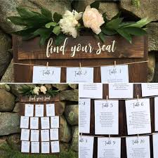 Find Your Seat Seating Chart Board Rustic Seating Sign Wood