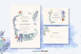 Download Watercolor Wedding Stationery Template Collection For Free Dekorasi Pernikahan Undangan Pernikahan