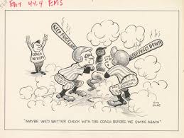 Maybe we'd better check with the coach before we swing again"