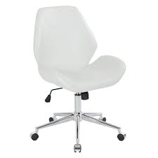 Protagoras Task Chair Leather Office Chair White Office Chair Osp Home Furnishings