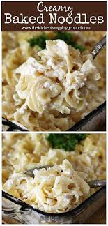 Creamy Baked Noodles A Super Easy Side Dish That Pairs Beautifully With Just About Anything It Ll Be A Famil Side Dishes Easy Pasta Side Dishes Pasta Dishes