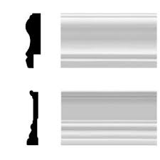 The chair rail molding at the top of the wainscot should be less wide than the baseboard. House Of Fara 3 4 In X 2 3 4 In X 8 Ft Mdf Wainscot Chair Rail Moulding W275mdf The Home Depot