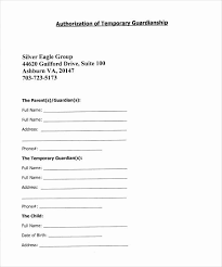 Free Printable Child Guardianship Forms Unique Sample Temporary Guardianship Form 8 Download Document Guardianship Printable Letter Templates Custody Agreement