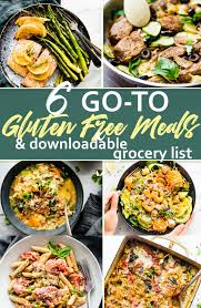6 Go To Gluten Free Meals And Grocery Shopping List Glutine
