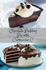 Yummy Chocolate Pudding With Pie Cappucino Yummy Yummy Yummu Chocolatee Pudding Love It Chocolate Pie With Pudding Dessert Recipes Cake Recipes