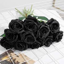| 100% secure online shopping. Buy Tifuly 12 Pcs Rose Artificial Flower Single Stem Fake Flowers Bridal Wedding Bouquet Realistic Blossom Flora For Home Garden Party Hotel Office Decorations Black Online In Vietnam B07ybtmkq9