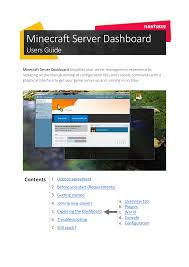1/40 players • last ping 23 hours ago. Minecraft Server Dashboard Manualzz