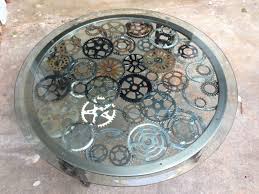 Bicycle Gear Table Recycled Bike Parts Bicycle Crafts Bicycle Gear