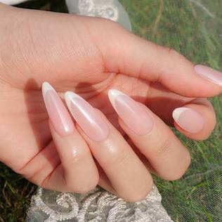 The Timeless Glazed French Tip, AI generated