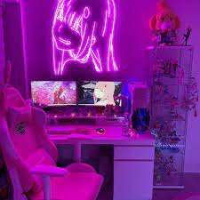 On the outdated traditional ryb color scale, purple refers to any of a variety of colors with hue between red and blue. Aesthetic Purple Gaming Setup