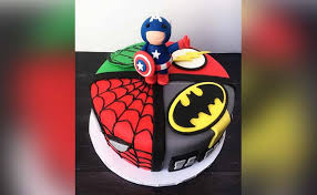 Black and white cake of the superhero. Impressive Birthday Cake Designs And Themes For Boys