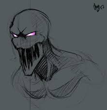 Enderman By Misk122 Scary Drawings Dark Art Drawings Scary Art