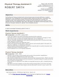 Physical Therapy Assistant Resume Samples Qwikresume
