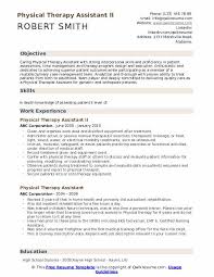 Physical Therapy Assistant Resume Samples Qwikresume