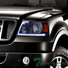 New Design Black Drl Led Bar Head Lights Signal Amber 04 08 Ford F150 Mark Lt Ebay F150 Ford F150 Ford F150 Accessories