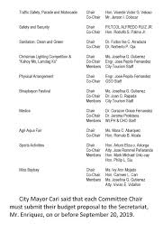 Baybay City Lgu Leads This Year S Fiesta Celebration City Of Baybay Leyte