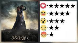 Pride, Prejudice & Zombies (2016) ❤️ 5-Stars = Perfection 😆 4-Stars =  Great 😯 3-Stars = Not bad 😥 2-Stars = Not good 😡 1-Star = Terrible Use  the according emoji to