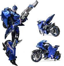 Amazon.com: Transformer Toys Cybertron Arcee Motorcycle TFP Leadership  Certificate Blue Female Autobot KO Version : Toys & Games