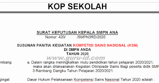 Contoh surat keputusan pemenang lomba. Download Sk Ksn Smp 2020 Format Word Info Pendidikan Terbaru