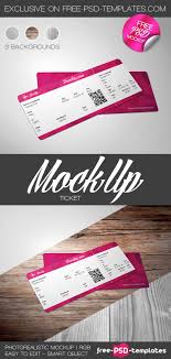 Free Ticket Mock Up In Psd Graficos Amigurumi